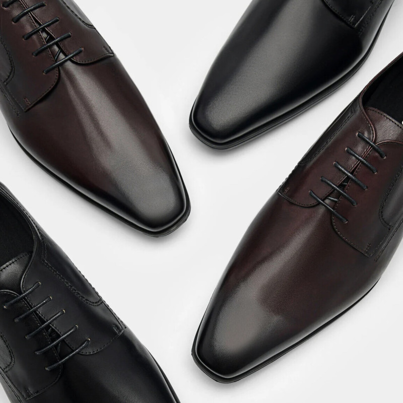 Sepatu Derby Kulit Ringan Altitude - Black