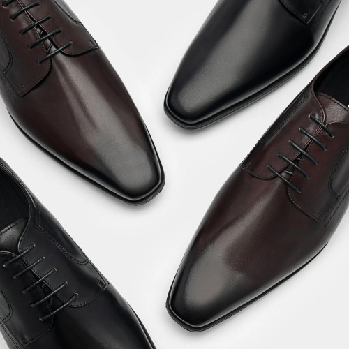 Sepatu Derby Kulit Ringan Altitude - Black